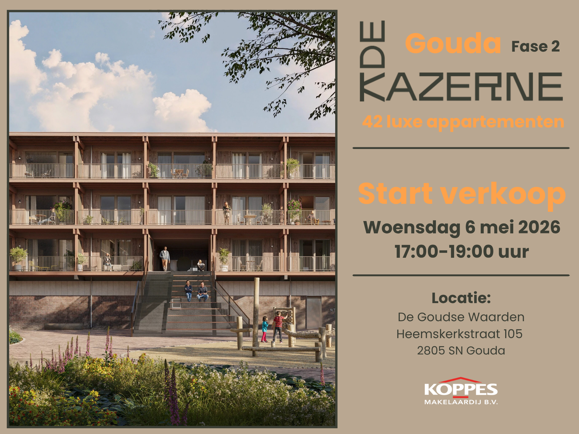 Start Verkoop Kazerne Fase 2 de Generaal